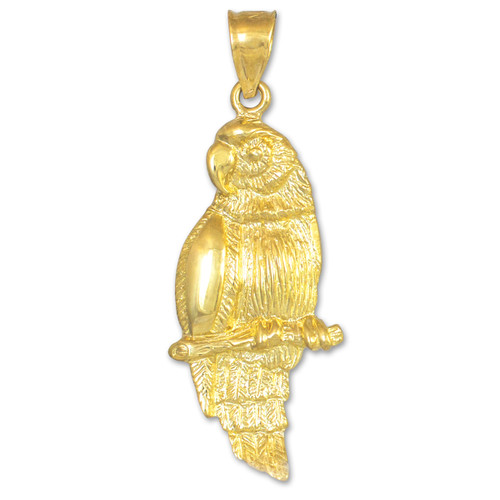 Gold Parrot Pendant Necklace