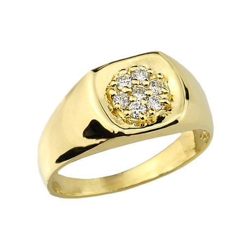 Men's Gold Diamond Wedding Ring
