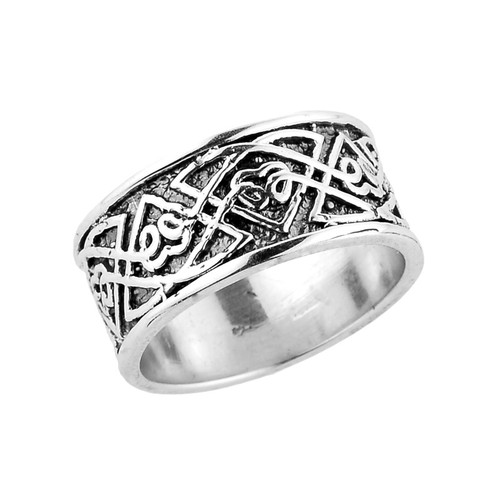 Sterling Silver Comfort Fit Celtic Knot Wedding Band