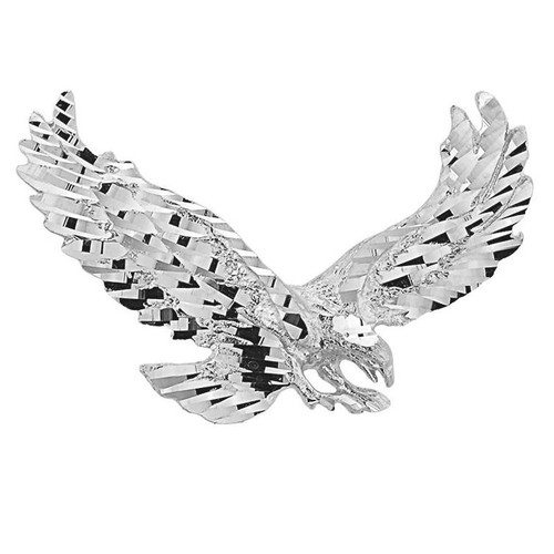 White Gold Soaring Eagle Pendant