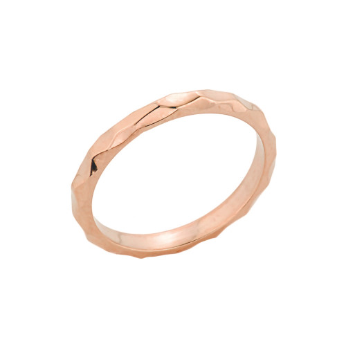 Rose Gold Hammered Toe Ring