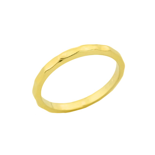 Gold Hammered Baby Ring