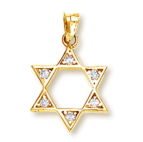 Yellow Gold Star of David Pendant2