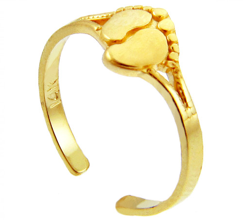 Yellow Gold Footprint toe Ring