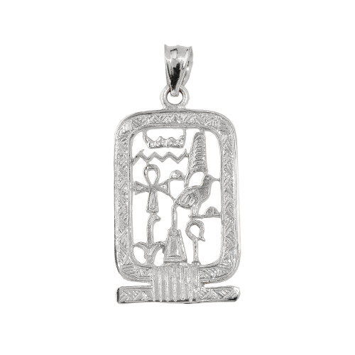 Sterling Silver Open Style Cartouche Pendant