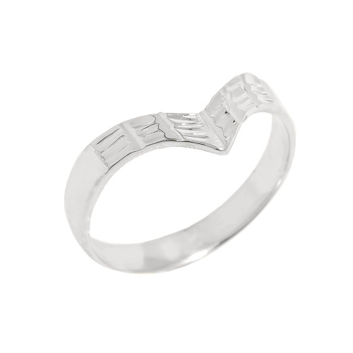 Sterling Silver Diamond-Cut Thumb Ring