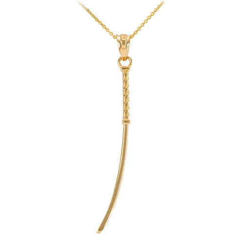 Silver Katana Japanese Sword Pendant 
