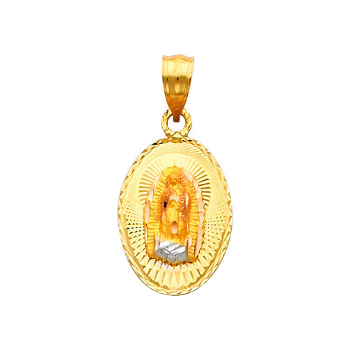 Classic Oval Shapped " Our Lady of  Guadalupe" pendant- 0.75 Inches