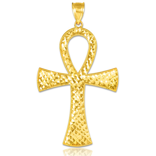 Egyptian Ankh Cross Gold Pendant