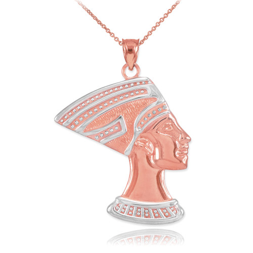 Two-Tone Rose Gold Queen Nefertiti Pendant