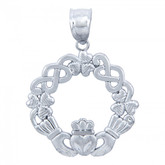 925 Sterling Silver Claddagh Pendant