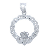 925 Sterling Silver Celtic Claddagh Pendant