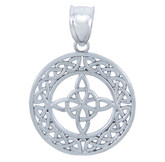 925 Sterling Silver Round Trinity Celtic Pendant