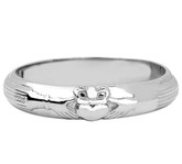 Silver Claddagh Wedding ring.