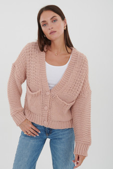 Knit Cardigan - Italy - Pink