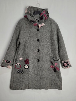 Embroidered Trim Wool Coat from Italy - Sale!