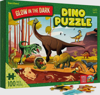 Glow in the Dark 100 Piece Dinosaur Puzzle