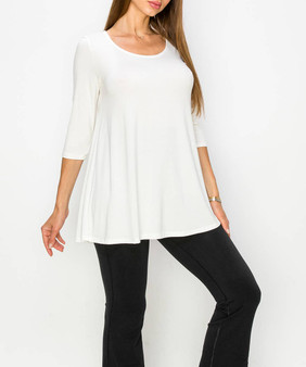 Elbow Sleeve Ivory Tunic