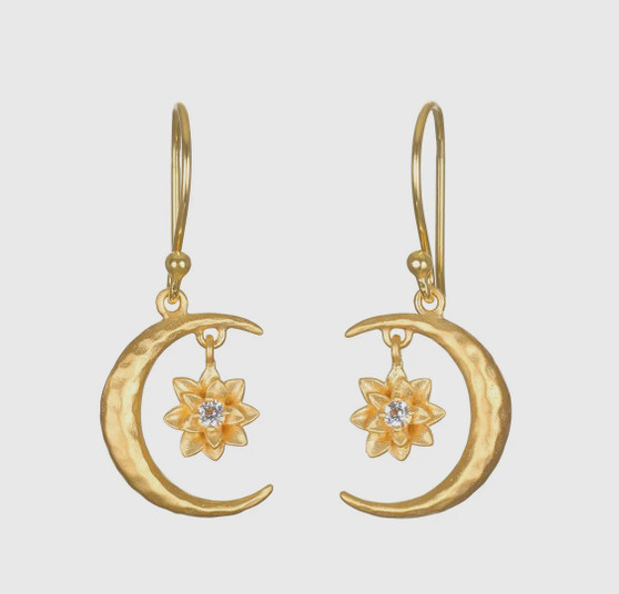 Moon Lotus Earrings