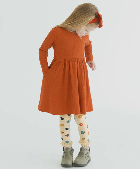 Waffle Knit Twirl Dress 