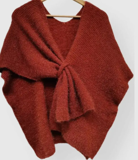 Italian Knit Cozy Warm Poncho