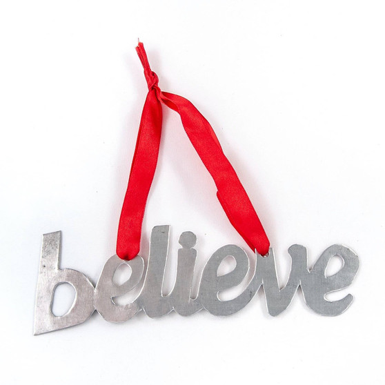 Believe Tin Ornament