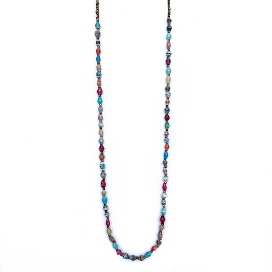 Single Strand Maasai Paper Bead Necklace