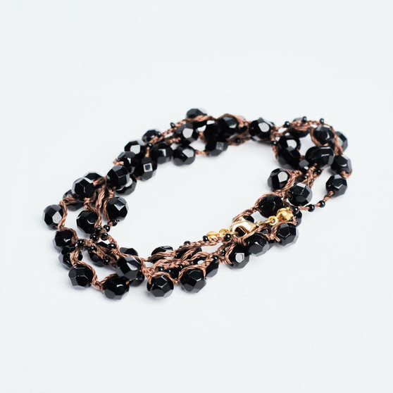 Braided Czech Crystal Necklace