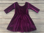 Girls Twirl Dress - Plum