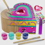 Paint Your Own Wooden Kids Heart Treasure Box