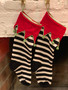 Elf Cuff Black & White Christmas Stocking
