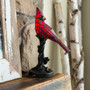Skylar Red Stained Glass Bird Accent Lamp