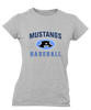 Aldine Mustangs Baseball #1 Women's SS T-Shirt