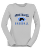 Aldine Mustangs Baseball #1 Women's LS T-Shirt
