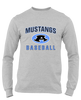 Aldine Mustangs Baseball #1 Men's Premium LS T-Shirt