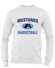 Aldine Mustangs Basketball #1 Men's LS T-Shirt
