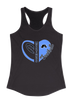 Aldine Mustangs Heart Football Women's Tank Top