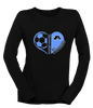 Aldine Mustangs Heart Soccer Women's LS T-Shirt