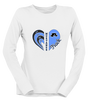 Aldine Mustangs Heart Track Women's LS T-Shirt