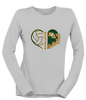 East Lincoln Mustangs Heart Volleyball Women's LS T-Shirt