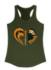 East Lincoln Mustangs Heart Track Women's Tank Top