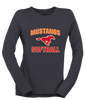 Abraham Lincoln Mustangs Softball #1 Women's Premium LS T-Shirt