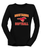 Abraham Lincoln Mustangs Softball #1 Women's Premium LS T-Shirt