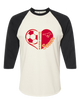 Abraham Lincoln Mustangs Heart Soccer Women's Baseball T-Shirt