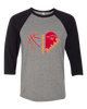 Abraham Lincoln Mustangs Heart Basketball Women's Baseball T-Shirt