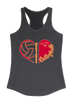 Abraham Lincoln Mustangs Heart Volleyball Women's Tank Top