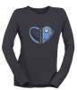 Stone Bridge Bulldogs Heart Football Women's Premium LS T-Shirt