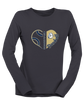 Fairdale Bulldogs Heart Baseball Women's LS T-Shirt