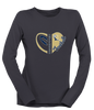 Fairdale Bulldogs Block F Heart Football Women's Premium LS T-Shirt