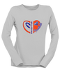 Freeport Bulldogs Anchor Heart Football Women's LS T-Shirt